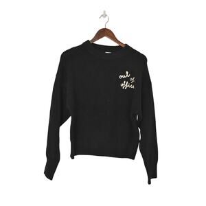 A New Day Black "Out of Office" Sweater Size S